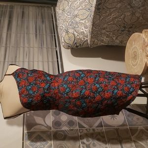 Brocade one shoulder asymmetric mini dress